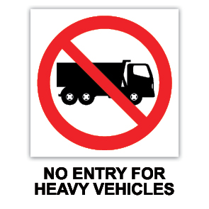 No Entry for Heavy Vehicles